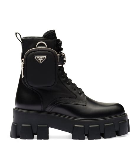 prada black boots|prada black boots with pouch.